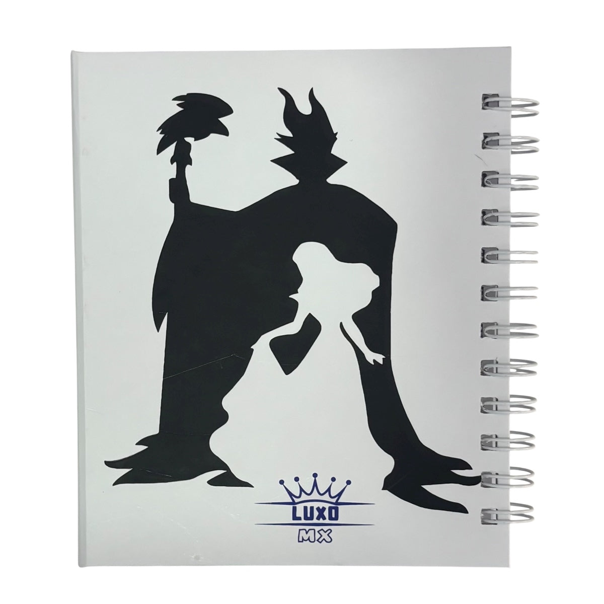 Libreta de tapa dura laminado liso con espiral metálico en la lateral con solapa protectora, Villanas