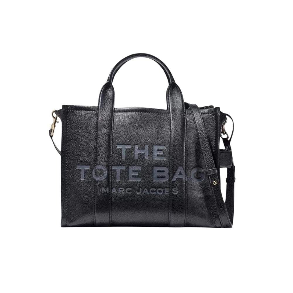 Bolsa Tote de piel color negro Marc Jacobs con asa desmontable y ajustable THE TOTE BAG