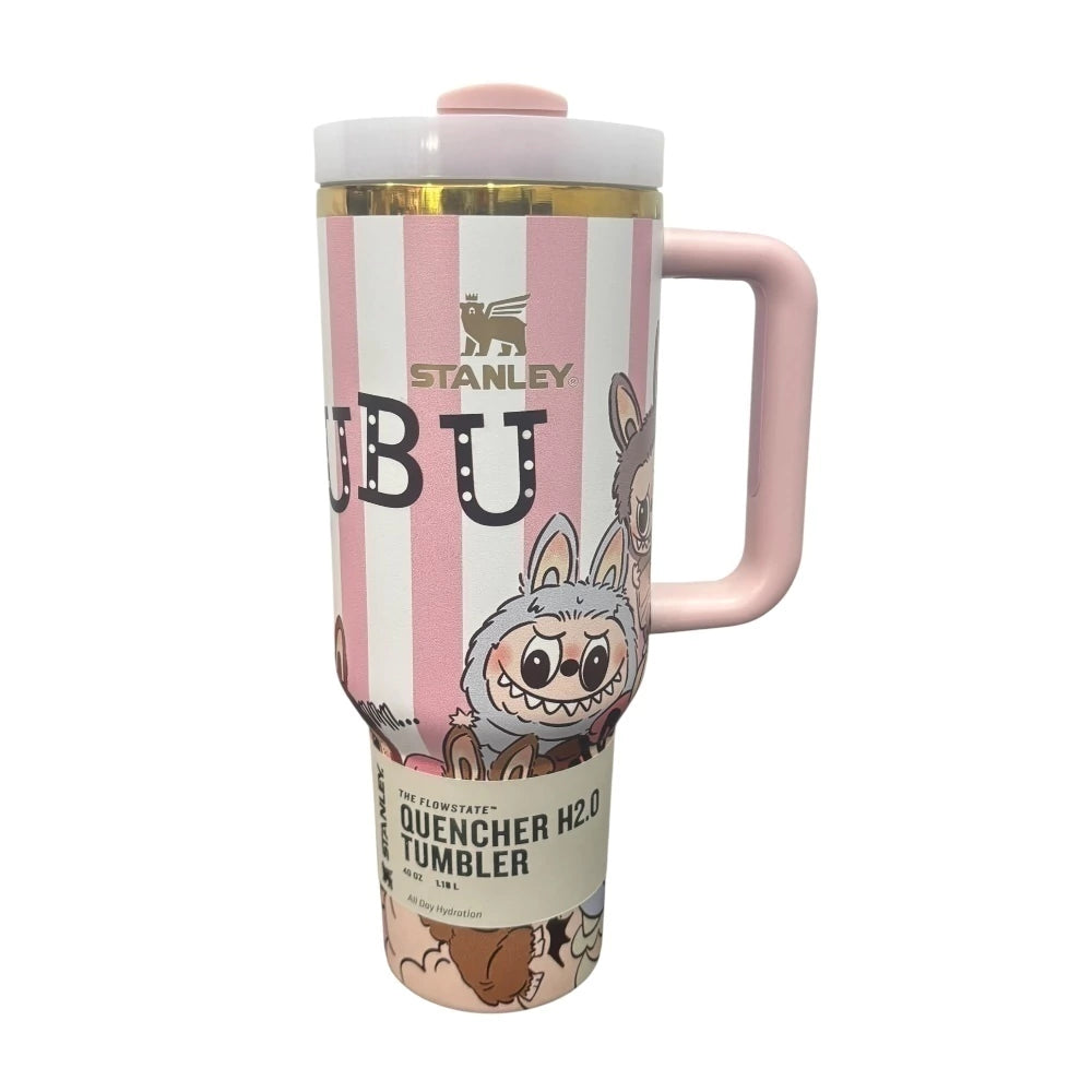 Termo de acero inoxidable Rosa Stanley Edición especial Labubu Quencher