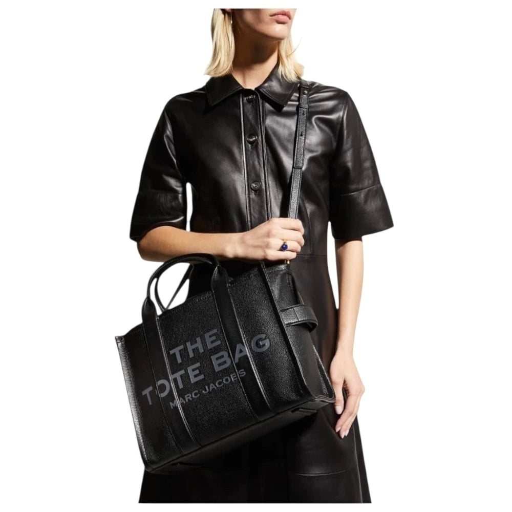 Bolsa Tote de piel color negro Marc Jacobs con asa desmontable y ajustable THE TOTE BAG