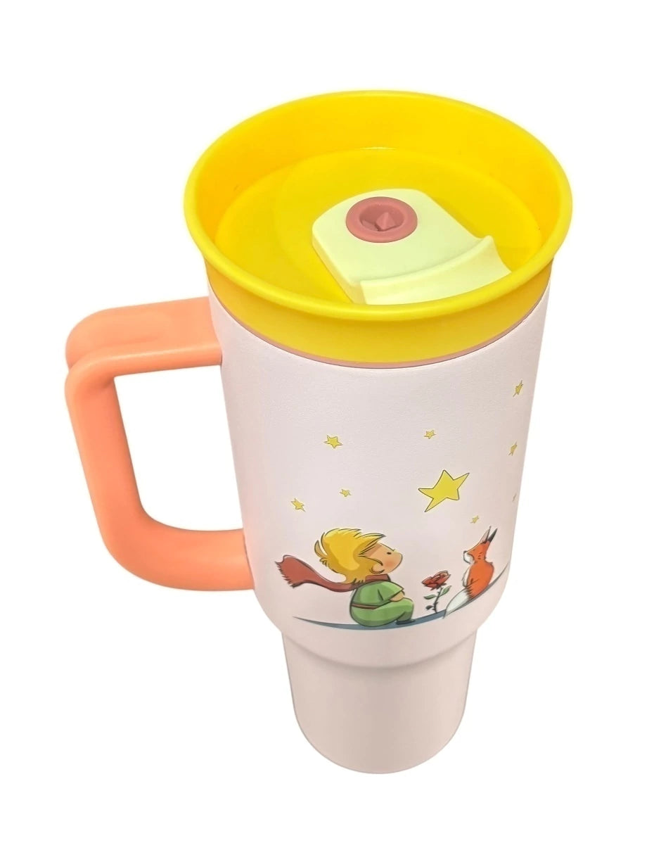 Termo de acero inoxidable de 1.2 litros (40 OZ) color rosa El principito