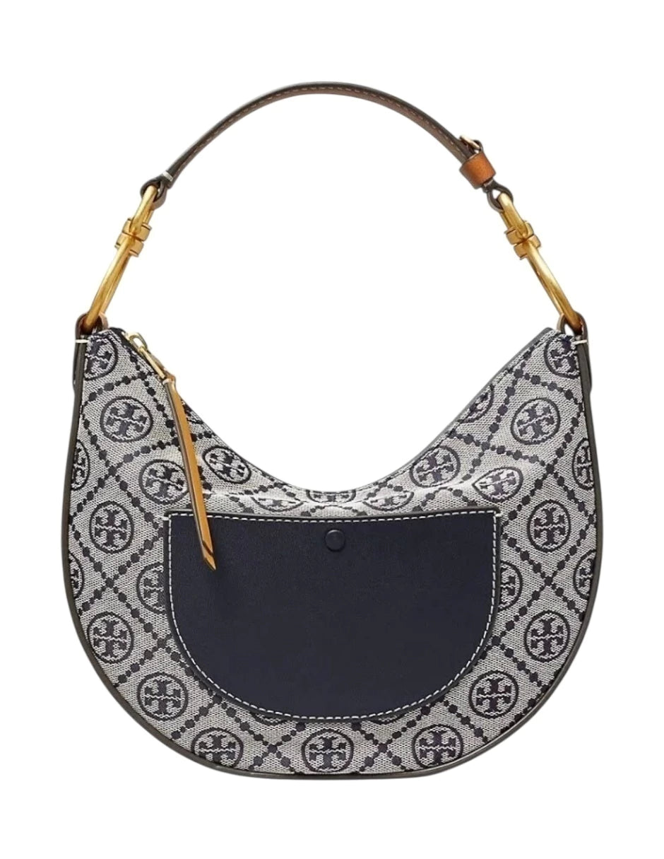 Bolsa Tory Burch Monogram Hobo Jacquard Mini