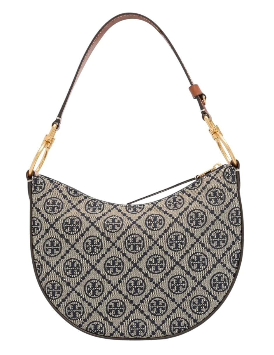 Bolsa Tory Burch Monogram Hobo Jacquard Mini