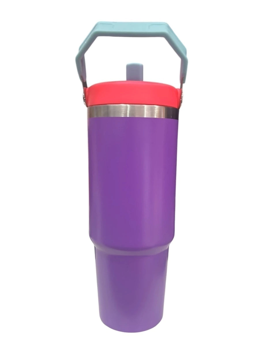 Termo de acero inoxidable Fartmex color lila, Friends