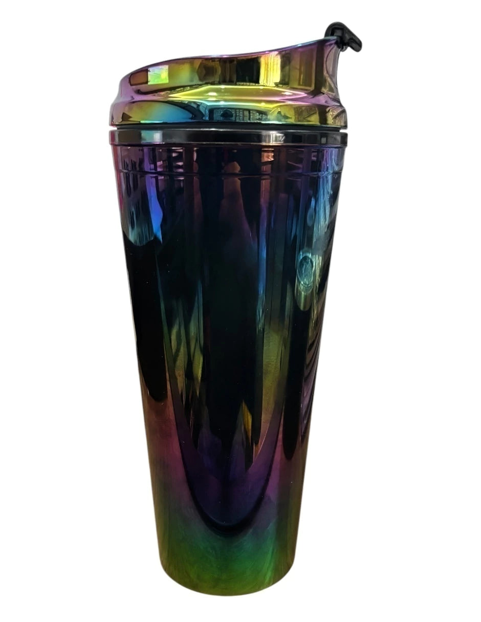 Termo de Acrílico con gliter multicolor, Villanas de Disney