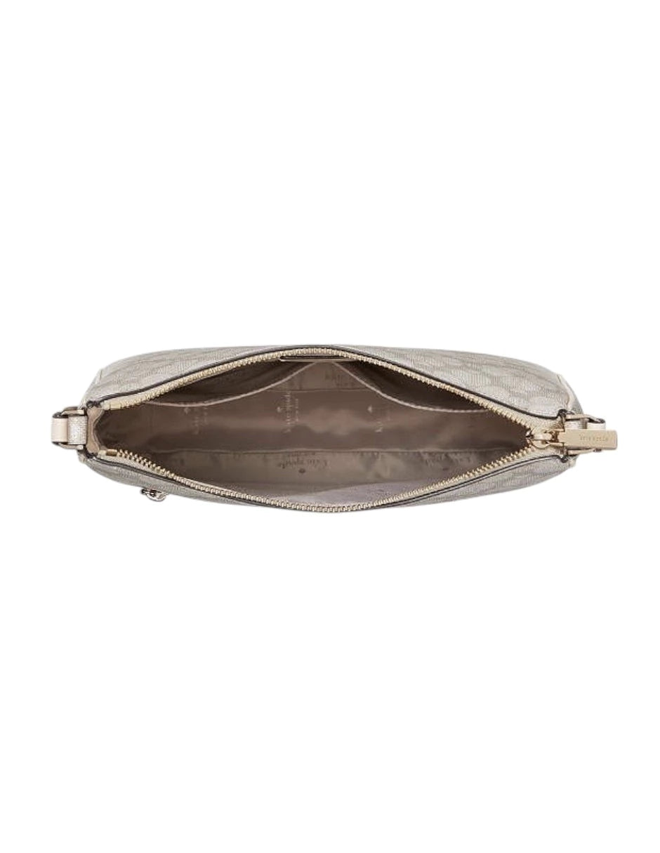 Bolsa bandolera grande con diseño de flor Kate Spade color beige