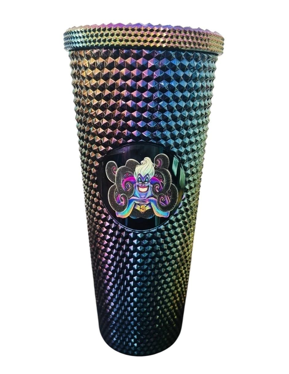 Termo de Acrílico con gliter color morado tornasol multicolor, Ursula